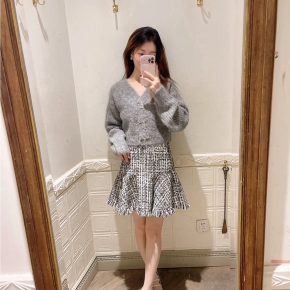 Lily Brown Crystal ribbon bling bling cardigan - Picture 5 of 7